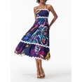 thumbnail image 4 of Gupgi Robe Débardeur Florale pour Femmes Bretelles Spaghetti Robes Évasées Sans Manches Taille Haute Robe Longue Fluide Robe de Plage, 4 of 8