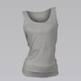 thumbnail image 2 of TODOZO Tank Top for Women 2025 Womens Summer Tops Summer Tops for Women Womens Tank Tops Back Hollow Round Neck Slim Fit Strapless Women's Vest Grey S, 2 of 6