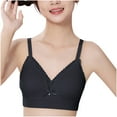 thumbnail image 4 of Training Bratraining Bra Teen Girls Sports Training Bra Lace V-Neck T-Shirt Wireless Bra Padded with Adjustable Straps Underwear Bralette Black 17Y, 4 of 9