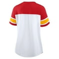 thumbnail image 3 of Women's Fanatics White/Red Kansas City Chiefs Athena Lace-Up V-Neck T-Shirt, 3 of 3