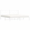thumbnail image 2 of vidaXL Metal Bed Frame with Headboard White 193x203 cm, 2 of 5