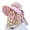 Light Pink, variant on Cheers US Women Girls Lady Sun Hat Foldable Wide Brim UV Cotton Ponytail Summer Hat Fishing Hat with Detachable Flap