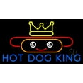 thumbnail image 1 of Hot Dog King 1 LED Neon Sign 20 x 37 - inches, Black Square Cut Acrylic Backing, with Dimmer - Bright and Premium built indoor LED Neon Sign for restaurant window and interior decor., 1 of 7