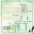 thumbnail image 2 of 12 Styles Heart Wind Chime Kit Wooden Chimes Make Your Own Chime Craft Valentine Themed Hanging Ornament Wood Arts and Craft for Christmas Tree Home Party Birthday Colorful, 2 of 6