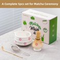 thumbnail image 2 of Tazón de cerámica Matcha YumiPlus con diseño de flor de cerezo, 450 ml, 2 of 7