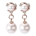 thumbnail image 2 of YYKihy Cultured Pearl Earrings And Ear Clips For Women Silver Dangle Earring With Zirconia, 2 of 2