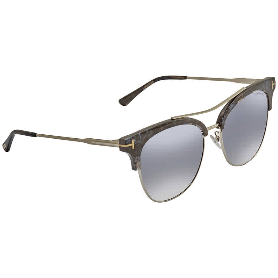 Grey Silver Mirrored Lens Black Frame Sunglasses Polarized HD Cat Eye Pink 