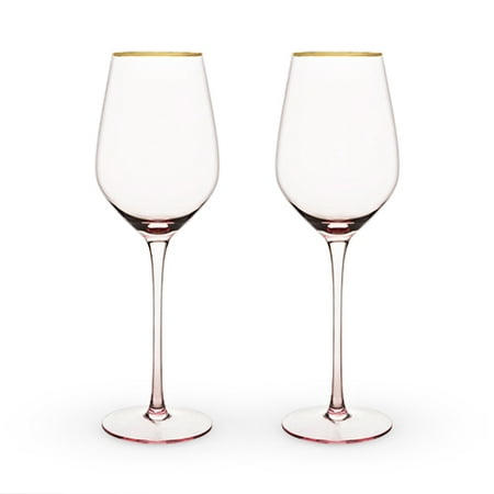 Garden Party: Rose Crystal White Wine Glass Set by (Best Brands Of Rose Wine)