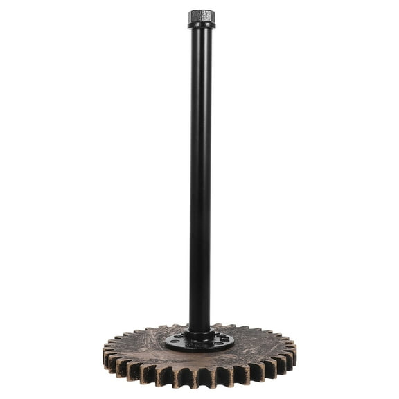 Black Industrial Pipe Paper Towel Holder Stand Vintage Water Pipe Design for Home Kitchens Bars and