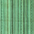 thumbnail image 1 of Ahgly Company Indoor Square Abstract Turquoise Blue Modern Area Rugs, 3' Square, 1 of 4
