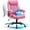 Pink, variant on JONPONY Big and Tall Office Chair 500LBS Wide Seat Ergonomic Computer Desk Chair High Back Executive Leather Chair Adjustable Task Chair Lumbar Back Support 8 Hours Heavy Duty Design,Black Grey