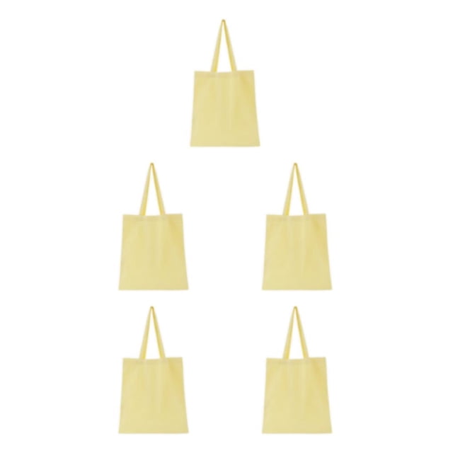 Maytalsory Stay Organized With Multifunctional Tote Bag For Any Situation Made With Safety Cotton Large Capacity Tote Bag light yellow 5Set