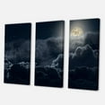 thumbnail image 3 of Designart Cloudy Full Moon Night Canvas Wall Art, 3 of 4