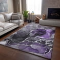 thumbnail image 6 of Addison Rugs Mayfield Washable Contemporary Watercolors Purple Rectangle Rug, 3' x 5', 6 of 6