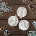 thumbnail image 2 of Northlight 3ct White and Silver Swirl Beading Shatterproof Christmas Ball Ornaments 3" (75mm), 2 of 4