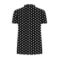 thumbnail image 5 of Mifsaly Womens Collared V Neck Short Sleeve Tops Summer Casual Polka Dot Print Shirts Slim Fit Work Office Blouse 2026 L, 5 of 5