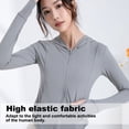 thumbnail image 4 of A dark gray slim-fit sunscreen clothing women's summer ice silk sun protection clothing breathable sunscreen clothing - XL, 4 of 5