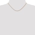 thumbnail image 2 of 14k Rose Gold 16 Inch 1mm Man Made Rope Chain Necklace Pendant Charm   For Dad Mens  For Him, 2 of 9