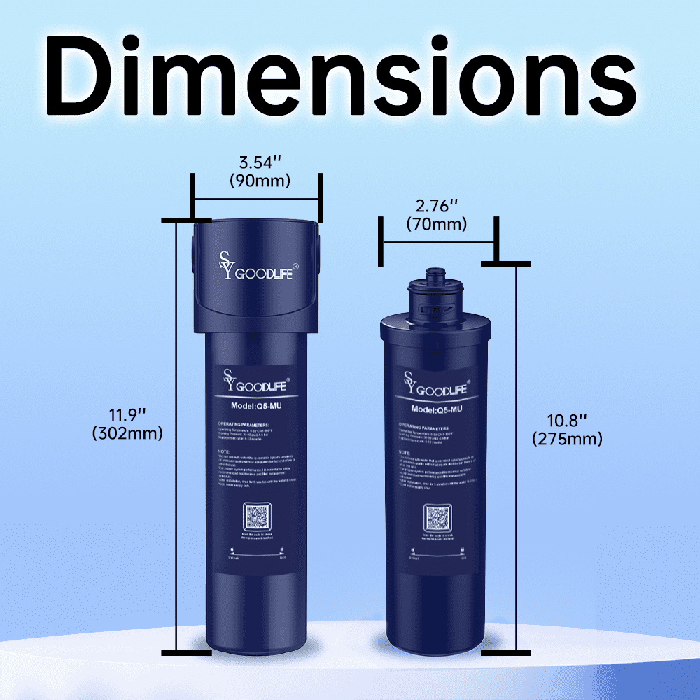 SY GOODLIFE Q5-MU Improved Water Quality Direct Connect Under-Sink Filter System
