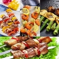 thumbnail image 3 of 12PCS Kabob Skewers Flat Metal BBQ Barbecue Skewer 15" Long Stainless Steel Shish Kebob Sticks Wide Reusable Grilling Skewers Set for Meat Shrimp Chicken Vegetable, 12 Pack, 3 of 8