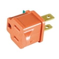 thumbnail image 3 of Hyper Tough 2-Pack Polarized Grounded Orange Indoor Adapter 125V / 15A / 1875W, 3 of 10