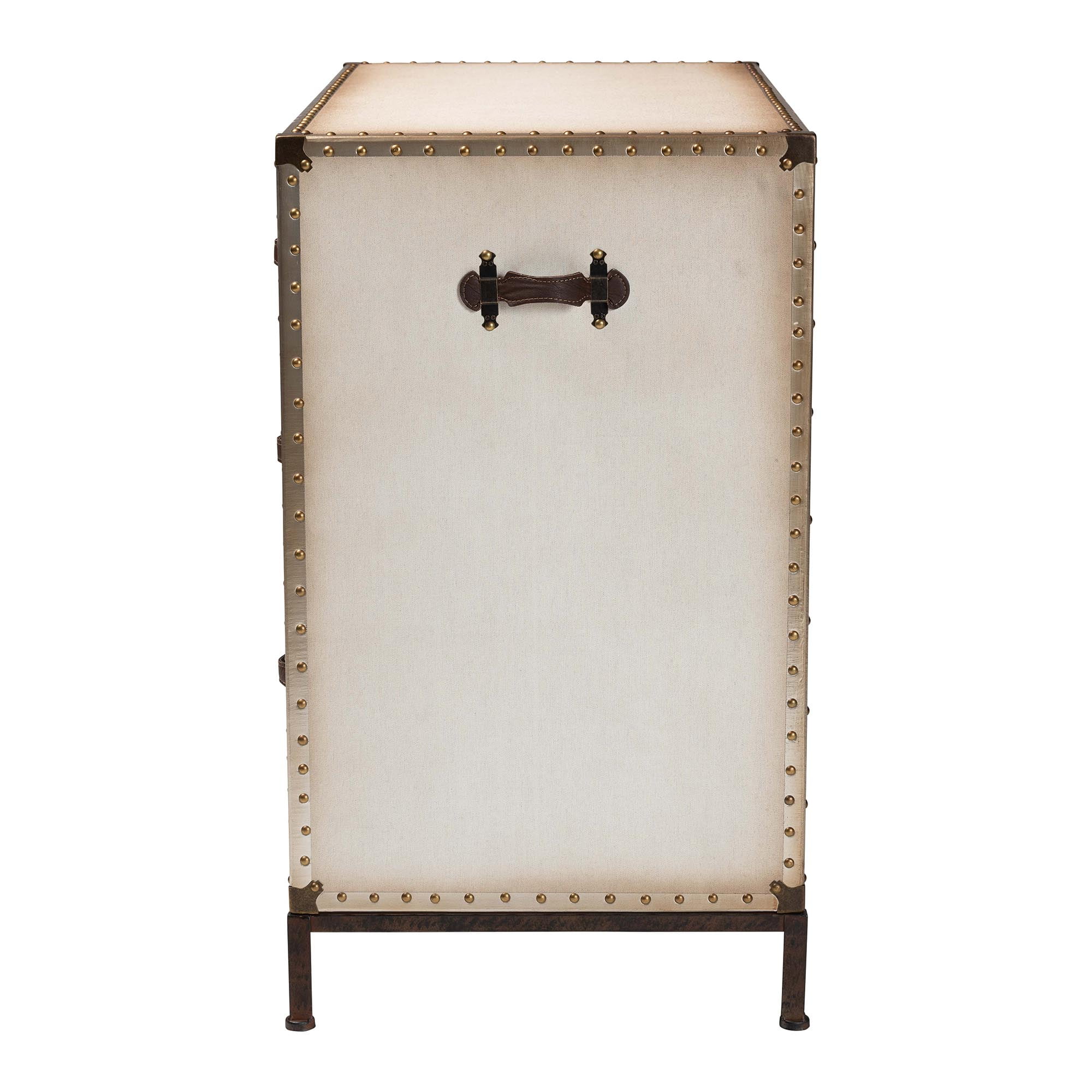 Baxton Studio Benton Vintage Storage Cabinet, 4-Drawer, Black
