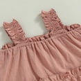 thumbnail image 4 of Bébé bébé Fille Été Robe en Lin Sans Manches Volant Bébé Princesse Mignonne Robes Robe de Soleil, 4 of 6