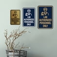 thumbnail image 2 of Portrait Round Lab Authorized Personnel Only Sign (Brushed Silver) - Small, 2 of 7
