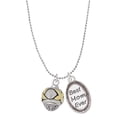 thumbnail image 1 of Delight Jewelry Two-tone XOXO Spinner Best Mom Ever Charm Necklace, 1 of 4