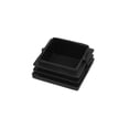 thumbnail image 4 of 40mmx40mm Plastic Blanking End Cap Square Ribbed Tube Insert Plug Black 10pcs, 4 of 4
