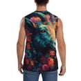 thumbnail image 4 of Fotbe Colorful Flower Goat Men's Camiseta sin Mangas Estampada para Hombres, Playera Casual para Gimnasio, Entrenamiento, Playa-XX-Large, 4 of 7