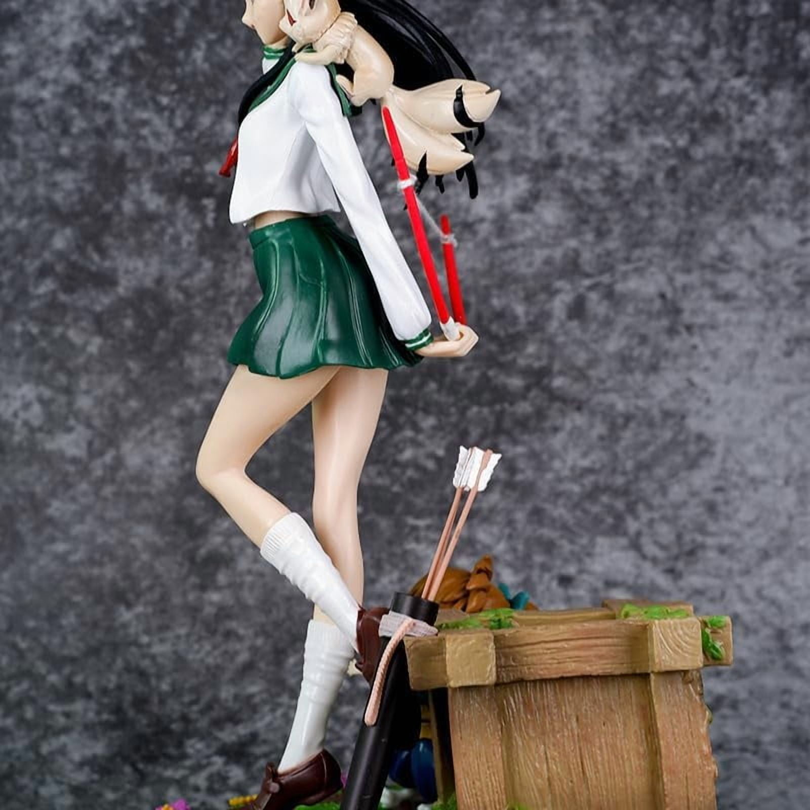 Kagome Figure Standing Higurashi Kagome Shippou Action Figures 27cm/10.6inchHandmade PVC Statues Collectible Souvenirs for Anime Fans Gifts