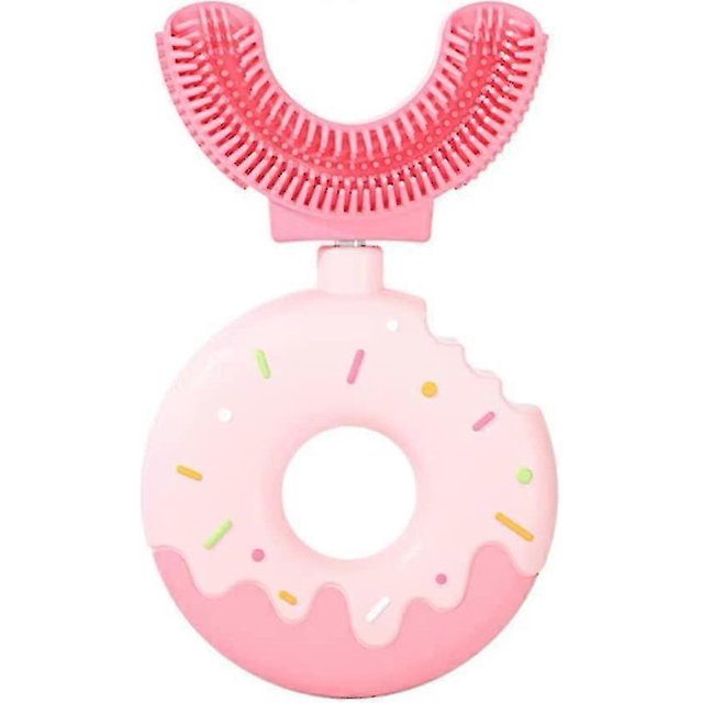 Cepillo de dientes con forma de U para niños, cepillo de dientes con forma de U de 360 grados, de silicona suave de grado alimenticio, cepillo de dientes manual para entrenamiento de boca completa p