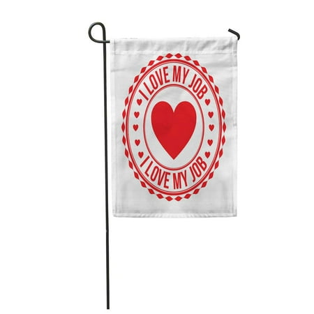 SIDONKU Love Job Over Stamp Badge Best Border Certificate Garden Flag Decorative Flag House Banner 12x18 (Best Jobs For Over 55)