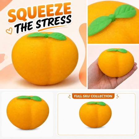 Jumbo Squeeze Peach Squishy Toy, Ultra-Soft Slow Rising Pink Peach Squeeze , Stress Relief & Anxiety Fidget Toy for Party Favor Gift