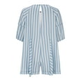 thumbnail image 4 of Womens Oversized Striped Jumpsuit Shorts with Pockets for Beach Vacation Clothes Light Blue S, 4 of 5