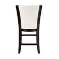 thumbnail image 4 of CoSoTower Modern Contemporary Counter Height Chairs Set of 2 White Faux Leather Upholstered Espresso Finish Hardwood Solid, 4 of 8