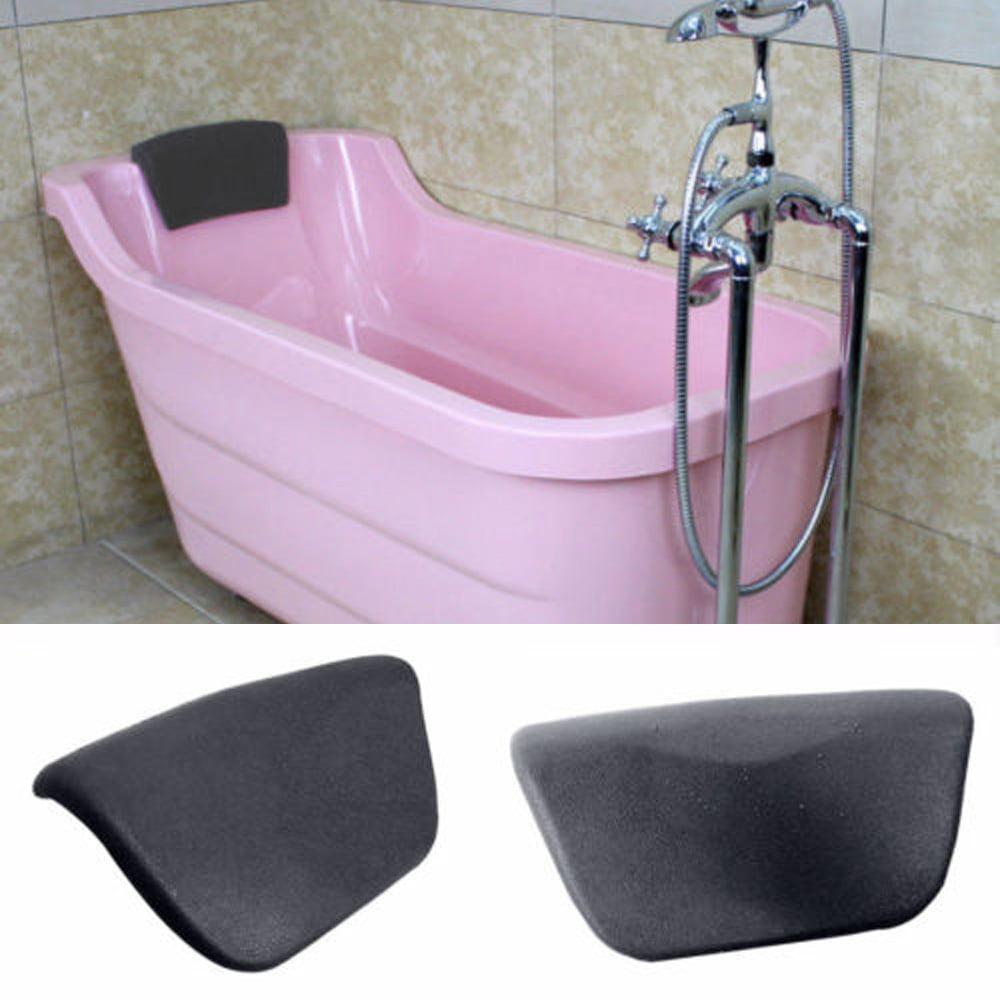 Black Bathtub Pillow Headrest Waterproof PU Bath Pillows Bathroom Supplies YE3 