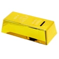 thumbnail image 3 of Gold Bar Piggy Bank Simulated Gold Bar Money Box Gold Bar Money Pot Faux Gold Bar Decor, 3 of 7