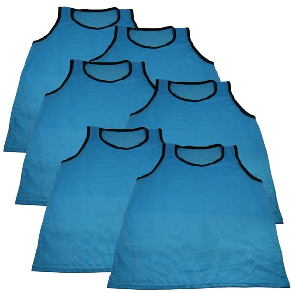 BlueDot Trading Youth Light Blue Scrimmage Training Vests Pinnies, Quantity 6