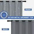thumbnail image 2 of XUEYU 100% Blackout Curtains for Bedroom, Light Blocking Thermal Insulated Curtains with Noise Reduction, 52x96 Inch Room Darkening Window Drapes, Set of 2 Panels, Print Gray, 2 of 7