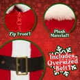 thumbnail image 2 of UNDERWRAPS Red Plush Santa Suit - 6 PIECE Plush Santa Costume Christmas Suit Red Santa Claus Costume, Soft Plush Costume Adult with Santa Hat and Boots, 2 of 6