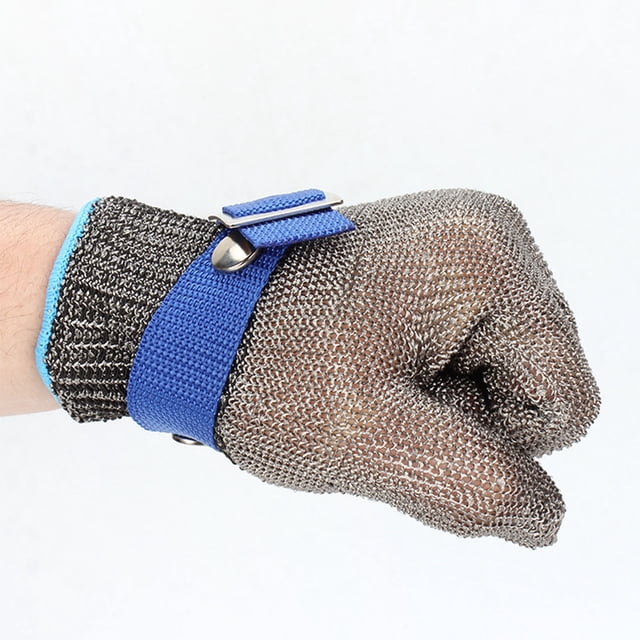 Guantes de trabajo resistentes a cortes, 2 piezas Guantes de trabajo resistentes a cortes Guantes de trabajo anticortes Guantes de alambre de acero inoxidable Calidad inigualable