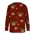 thumbnail image 5 of Sudaderas Navideñas Con Cuello Redondo Para Mujer Camisas Erógenas Tops de Manga Larga Blusa Regular Estampada Odeerbi ODB199316, 5 of 5