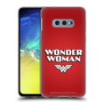 thumbnail image 1 of Head Case Designs Officially Licensed Wonder Woman DC Comics Logos Text Soft Gel Case Compatible with Samsung Galaxy S10e, 1 of 7