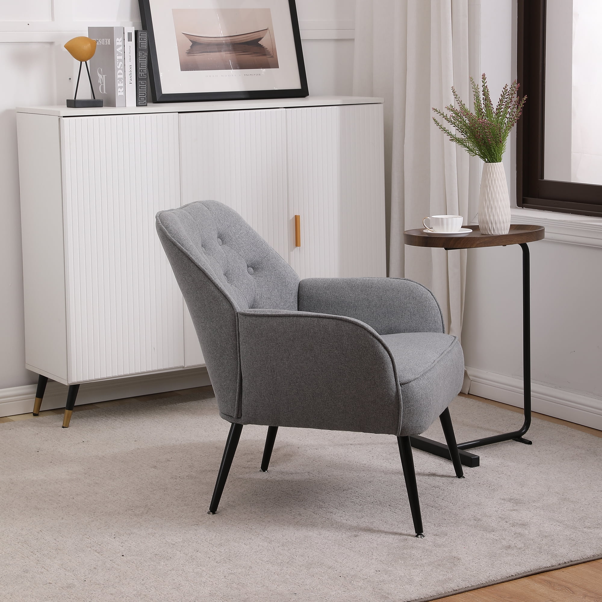 Kadyn 31" Armchair, Single Sofa Chairs for Living Room, Light Gray Lounge Chair