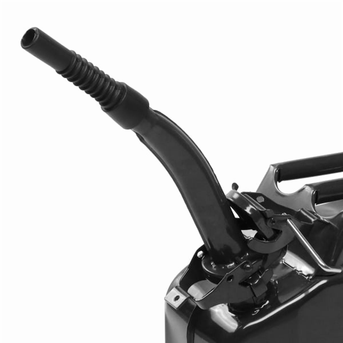 20L Portable Fuel Storage Can with Spout, Black, High-Grade Material Lightweight for Petrol/Diesel/Oil