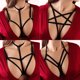 thumbnail image 1 of 4 pcs Gothic Hollow Out Elastic Bondage Belts for Women - Sexy Lingerie & Underwear Accessories, 1 of 5