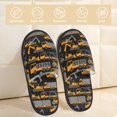 thumbnail image 2 of Balery Yellow Excavator Pantuflas de Casa de Felpa Silenciosas con Diseño Estampado, Zapatillas Cómodas Antideslizantes de Algodón para Interior-Large, 2 of 8