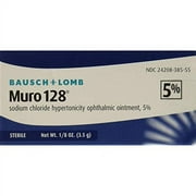 Bausch & Lomb Muro 128 5% Sterile Opthalmic Ointment, 0.12 Oz, 2 Pack